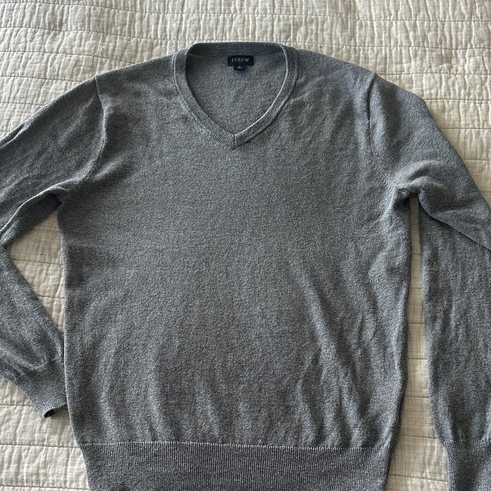 J. Crew Gray V-Neck Men's Sweater